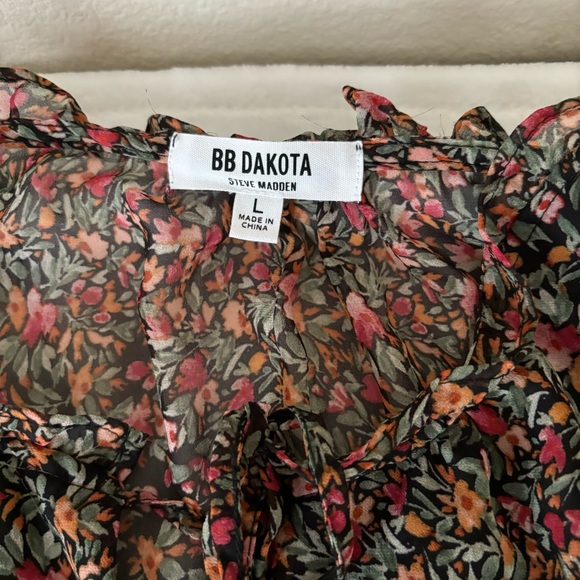 BB Dakota Steve Madden Ditsy Dress Floral Size Large NWT - Picture 4 of 16